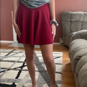Maroon Skater-Skirt